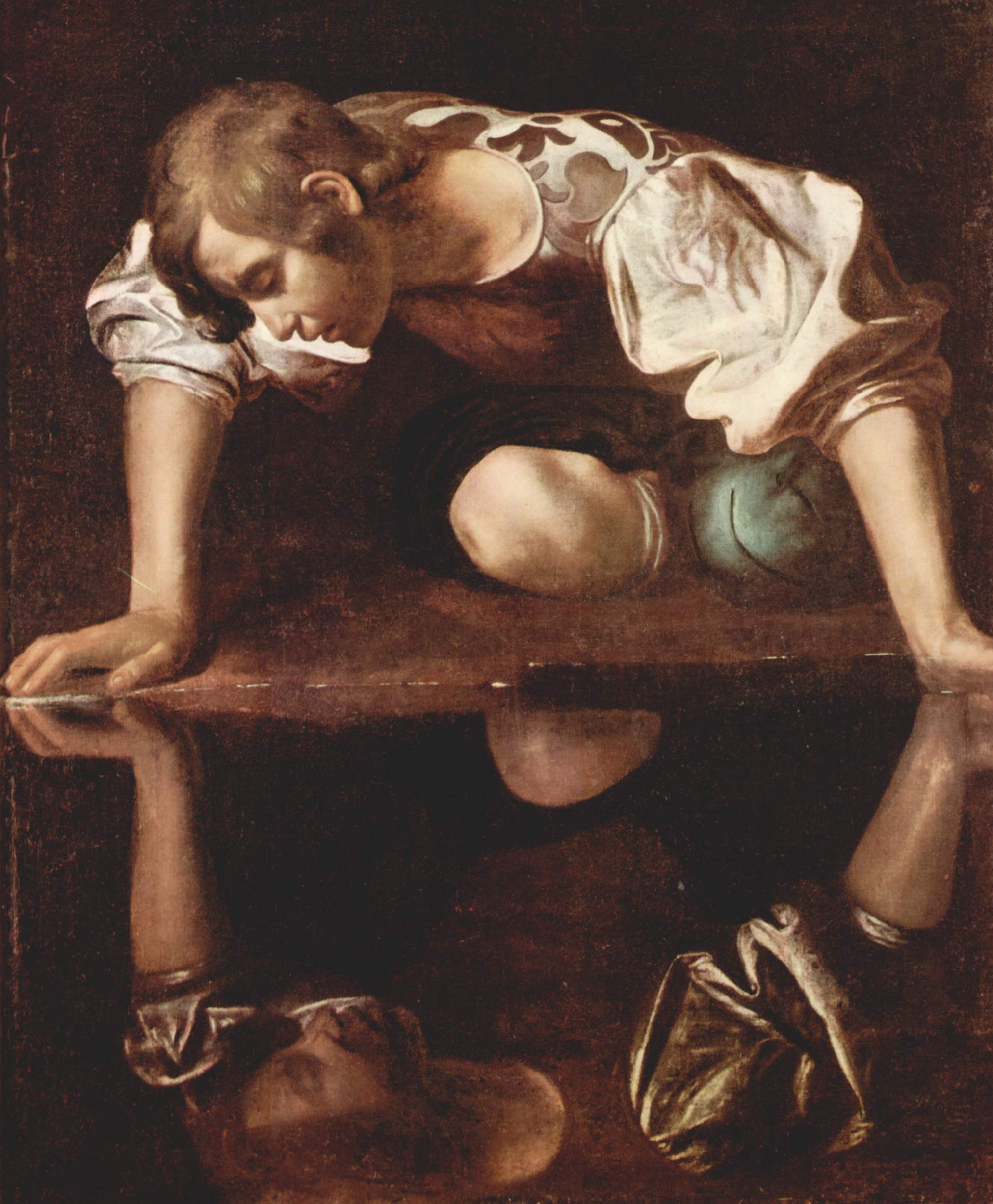 Narziss (Gemälde von Caravaggio, 16. Jh.) verliebte sich in sein Spiegelbild. Narzisstische Wesenszüge können sich negativ auf Psychotherapie auswirken, zeigt eine aktuelle Studie aus Jena und Münster